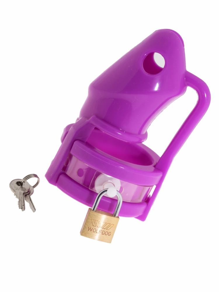 Purple Silicone Male Chastity Kit