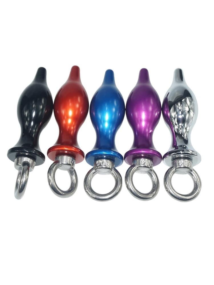Black Lightweight Small Metal Butt Plug 3 Inch