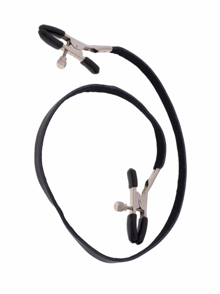 Nipple Clamps with Leather Strap