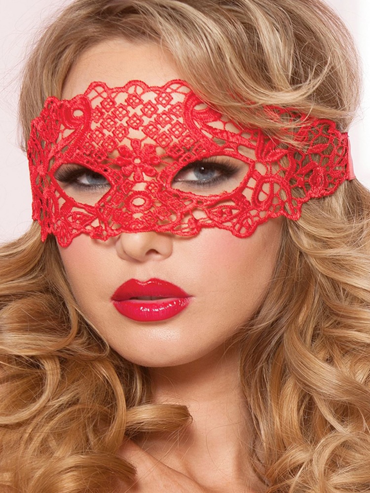 Red Lace Eye Mask