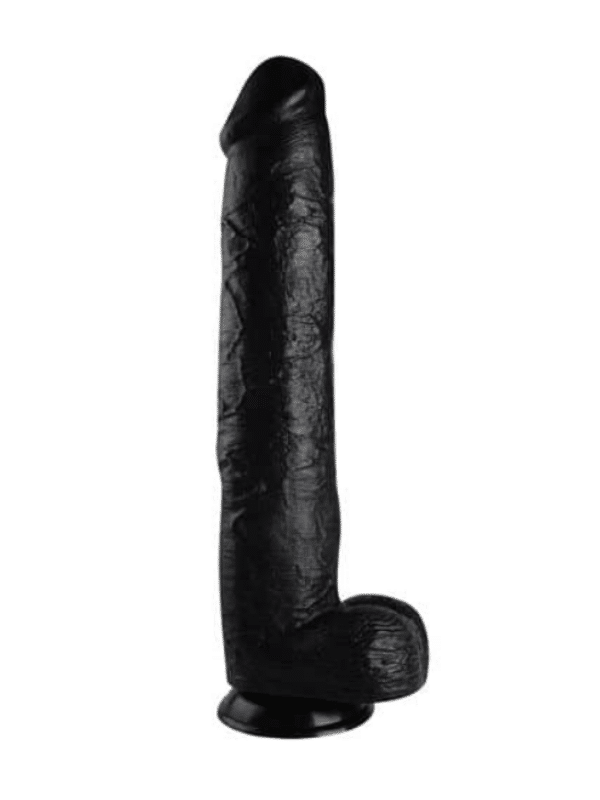 Extreme Realistic Dildo With Suction Cup 17 Inch – Black