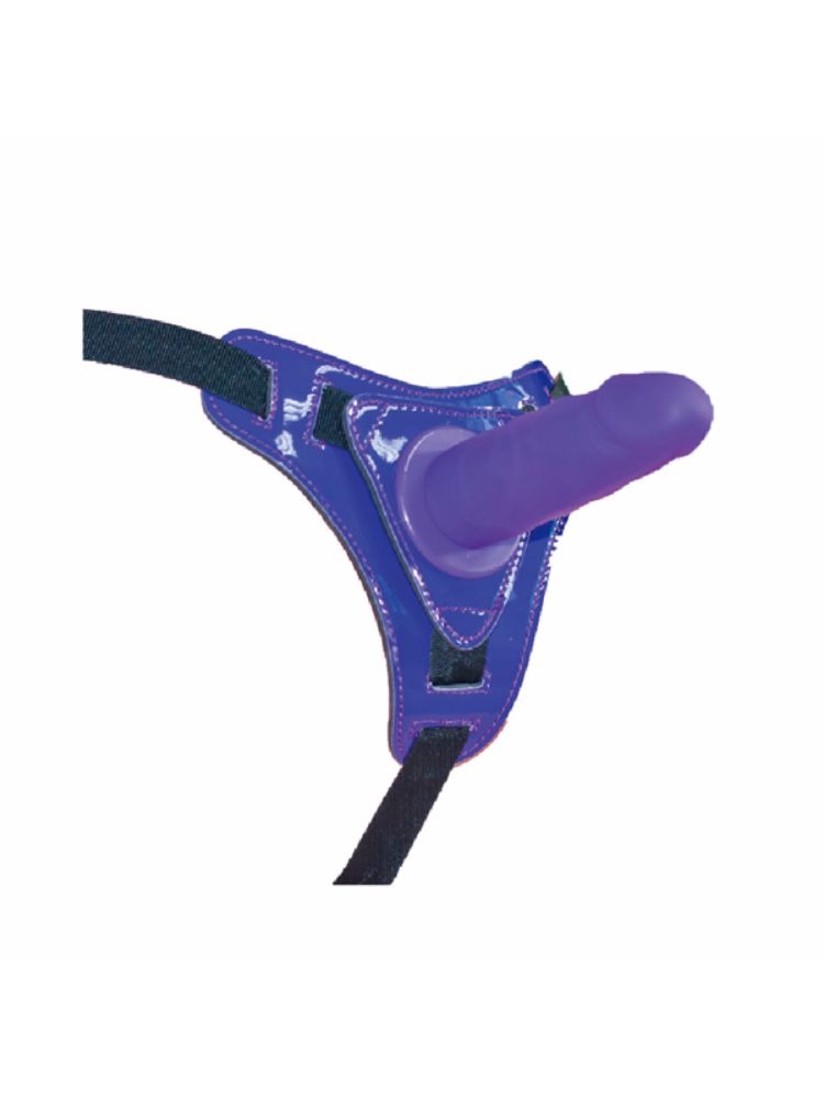 Purple Silicone Strap-On 4 Inch
