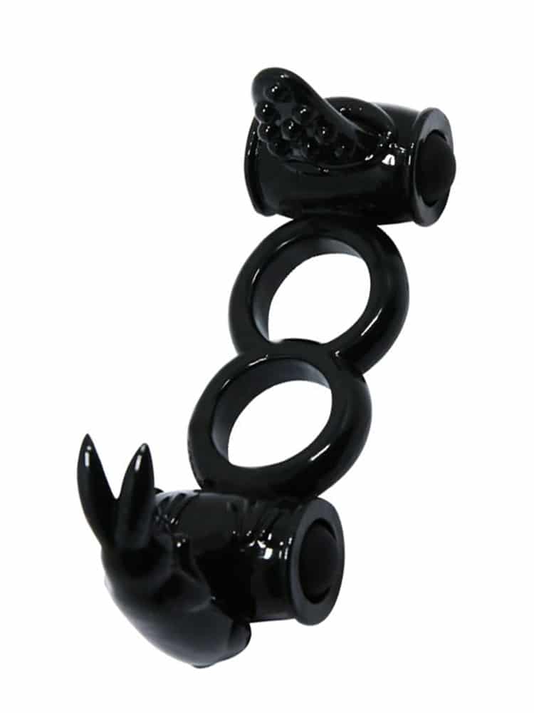 Tongue vs Ears Vibrating Cock Ring