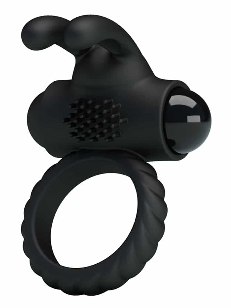 Clit Pleasing Vibrating Cock Ring with Bunny Ears