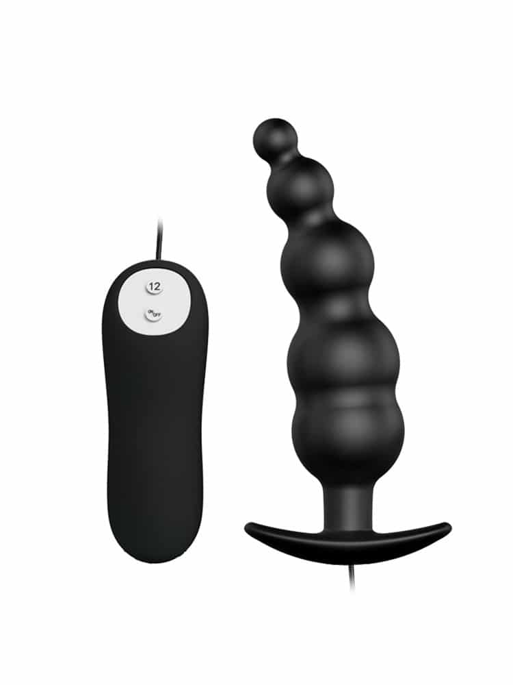 Vibrating Ribbed Butt Plug 4 Inch
