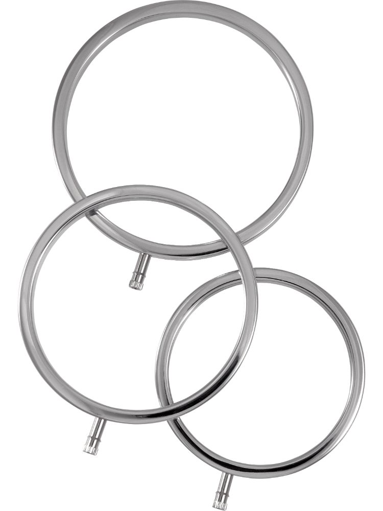 ElectraStim Solid Metal Electra Scrotal Rings – 3 pack
