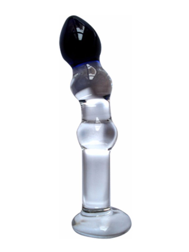Beaded Teaser Glass Dildo 6 Inch