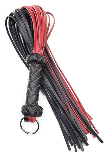 Black and Red Tassel Luxury Flogger
