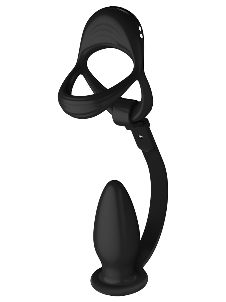 Wild Pleasure Cock &amp; Ball Ring with Anal Plug