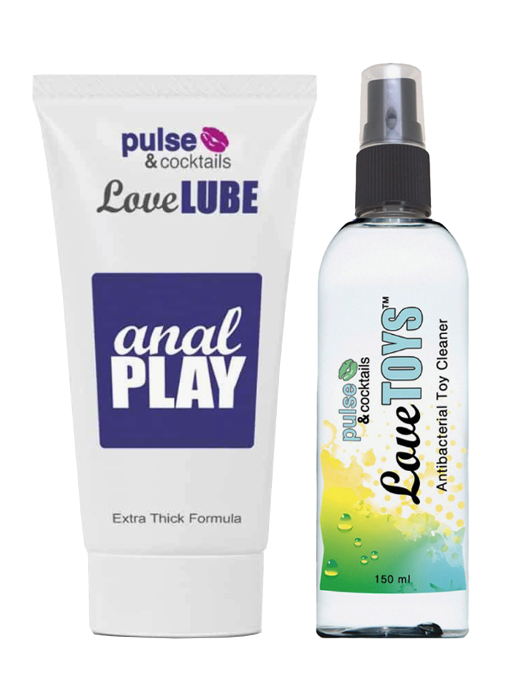 Anal Play Lubricant &amp; Toy Cleaner Bundle