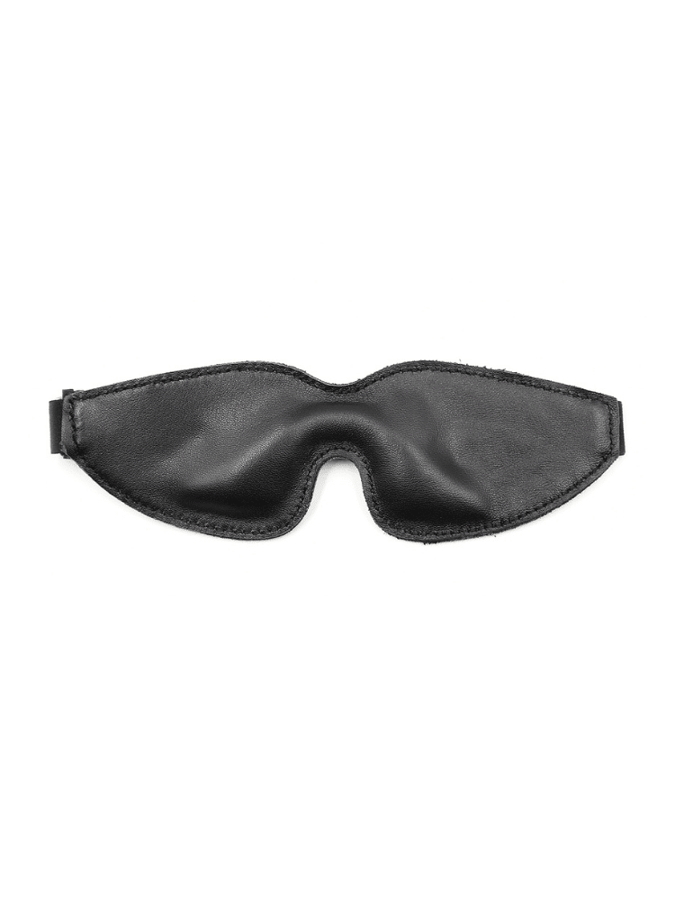 Black Leather Padded Eye Mask/Blindfold