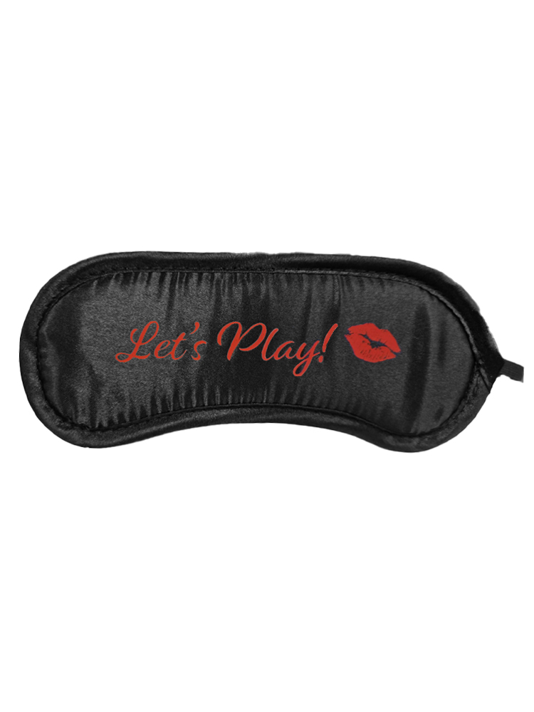 &apos;Let&apos;s Play!&apos; Black Eye Mask