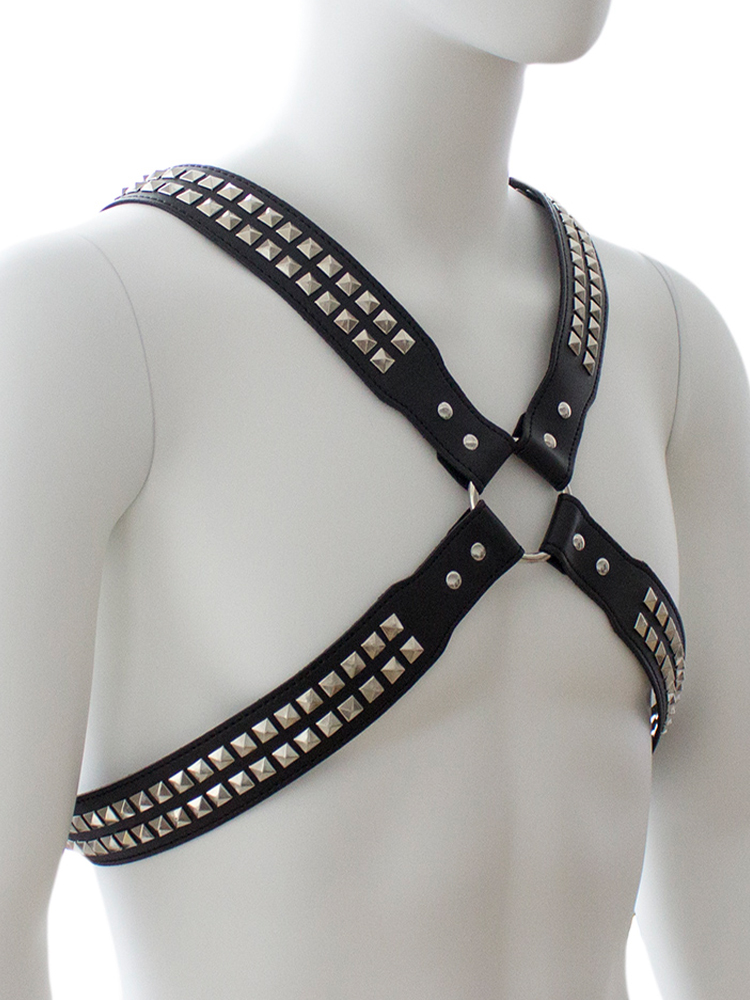Cross Chest Stud Harness