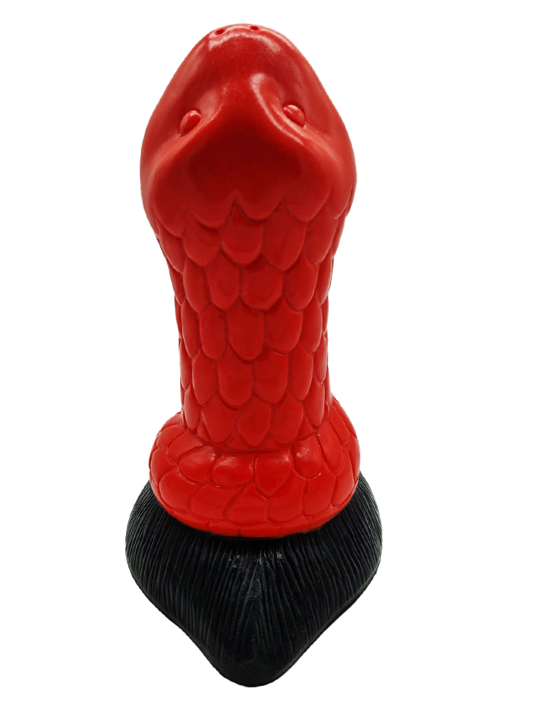 Red Snake Head Demon Dildo 8 Inch