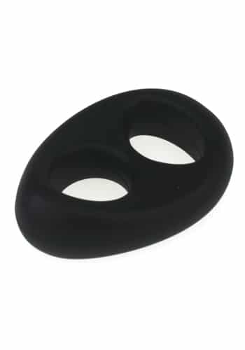 Double Cock Ring for Penis and Balls Black