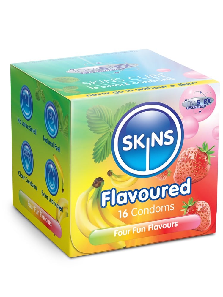 Skins Assorted Flavoured Condoms – 16 Pack