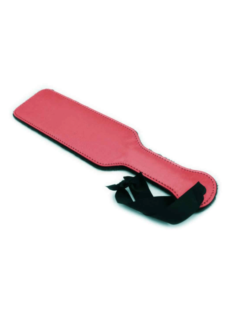 Fur &amp; Satin Paddle (Black/Red)