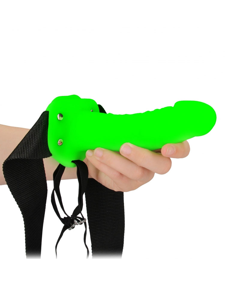 Glow in the Dark Hollow Strap-On 7 Inch