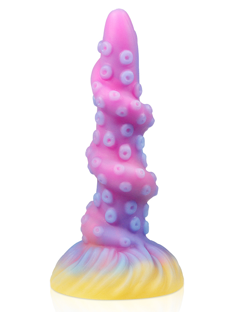 Glow in the Dark Pastel Alien Dildo 8 Inch