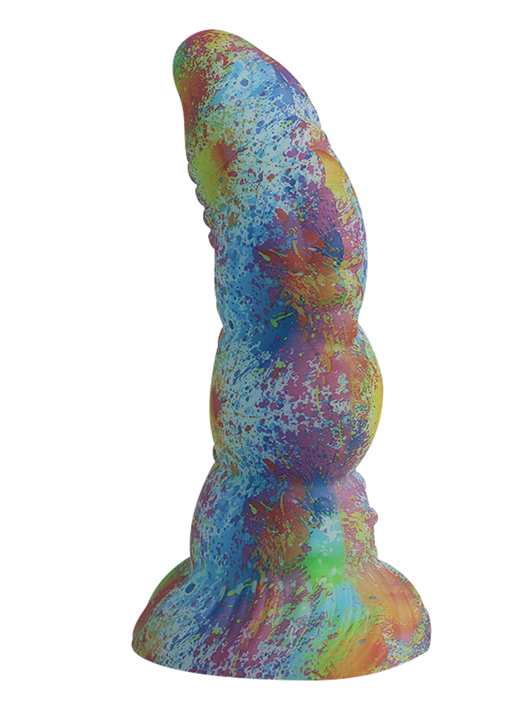 Glow in the Dark Splatter Alien Dildo 8 Inch