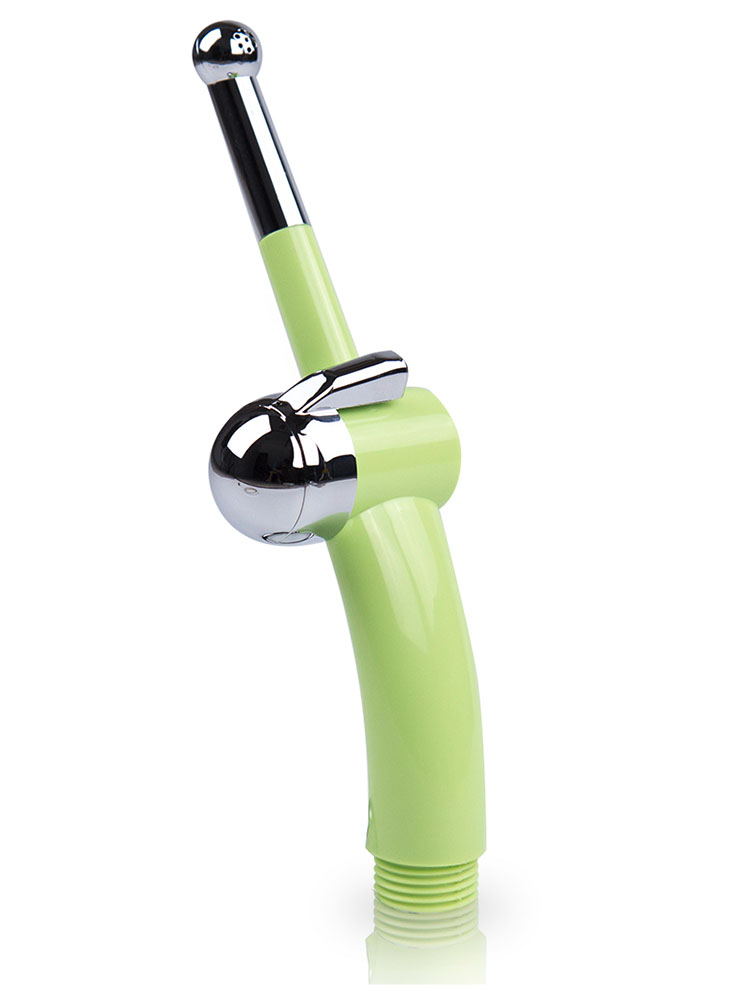 Green Anal Enema Shower Attachment with Water Toggle