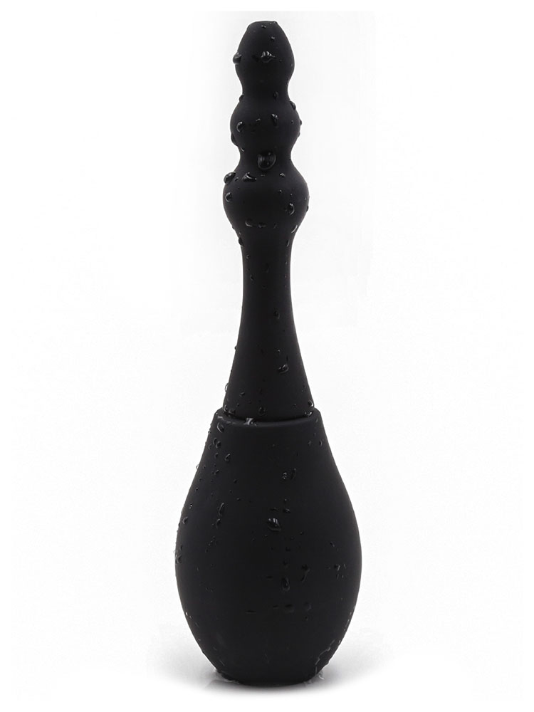 Squirting Silicone Ribbed Dildo &amp; Douche