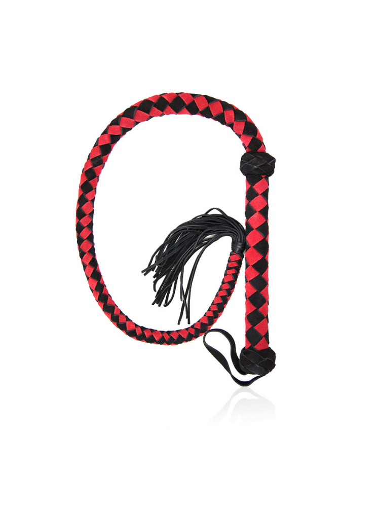 Leather Flogger (Red &amp; Black)