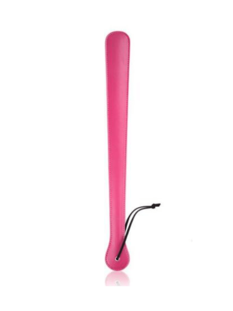 Long Thin Leather Paddle Pink