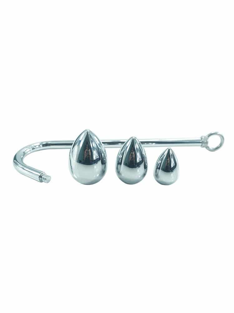Metal Anal Hook with 3 Interchangeable Heads
