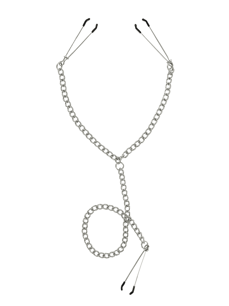 Nipple to Genital Clamps with Rubber Ends