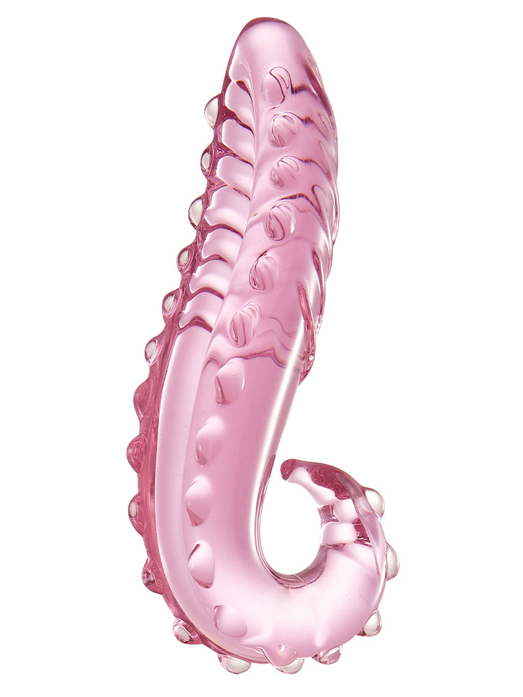 Pink Glass Octopus Dildo 5 Inch