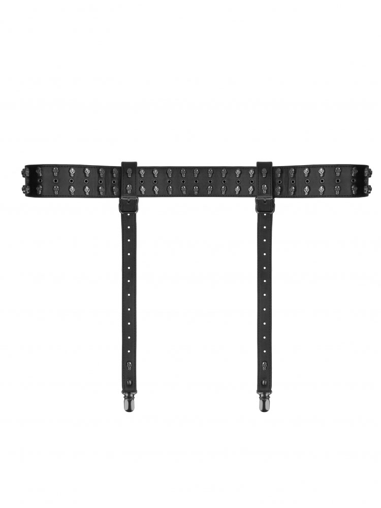 Ouch! Leather Skull Garter Belt