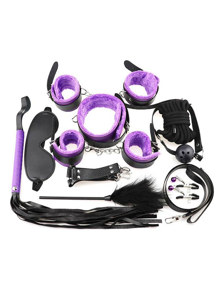 9-Piece Purple Bondage Set