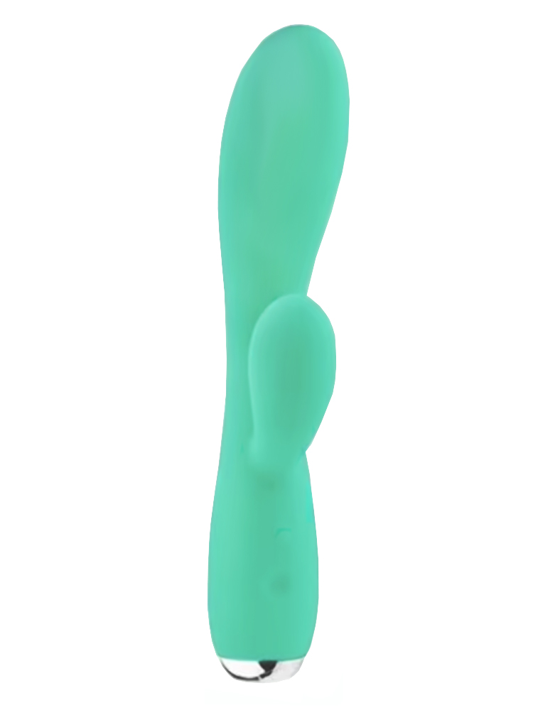 Elegance Small Rabbit Vibrator Green Soft Silicone