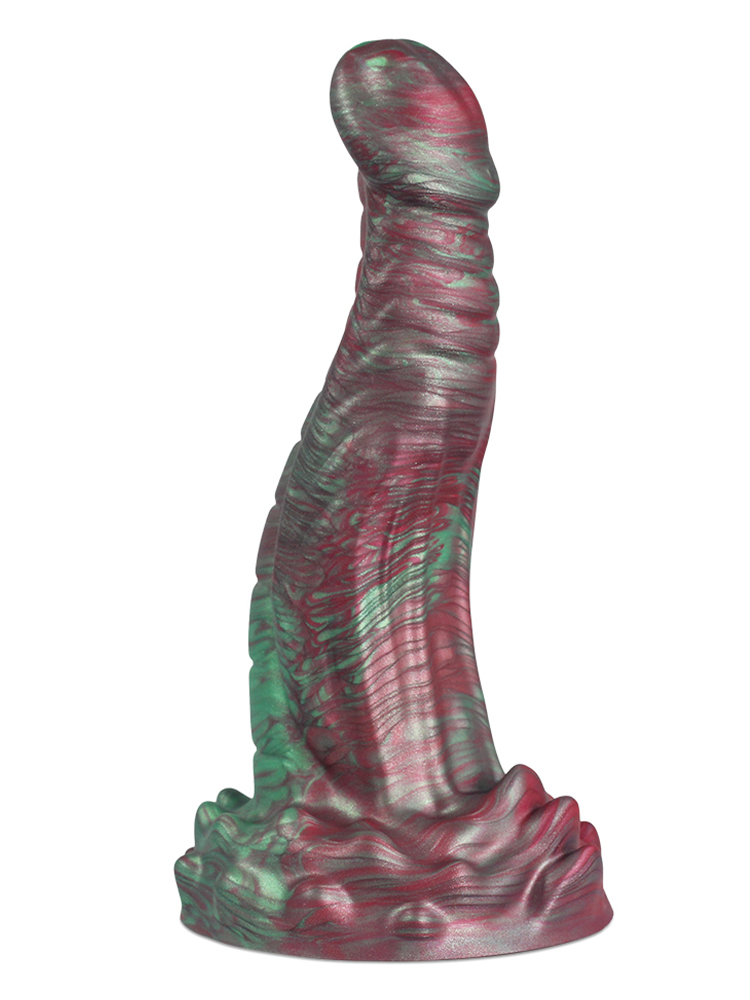 Red &amp; Green Tentacle Alien Dildo 8 Inch