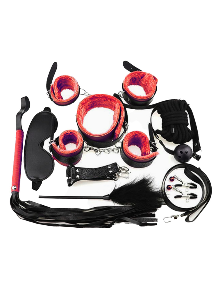 9-Piece Red Bondage Set