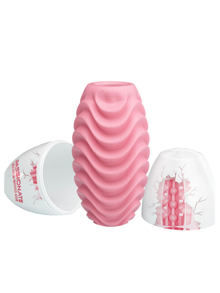 Ribbed Masturbator Egg – Passionate Pink