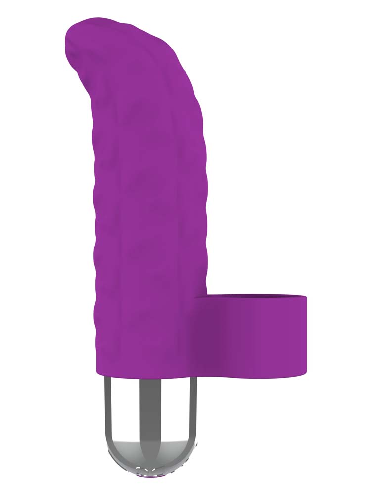 Ridged Sleeve Finger Vibrator