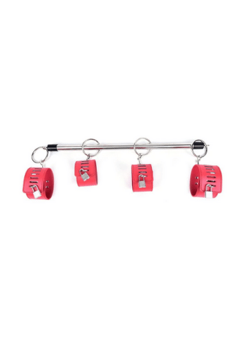 Spreader Bar with 4 Red Cuffs
