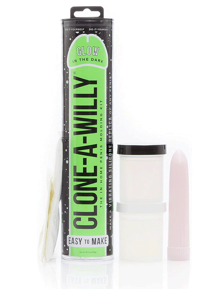 Vibrating Clone a Willy – Glow in the Dark Green