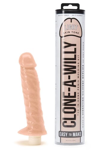 Vibrating Clone a Willy (White / Tan / Black) White
